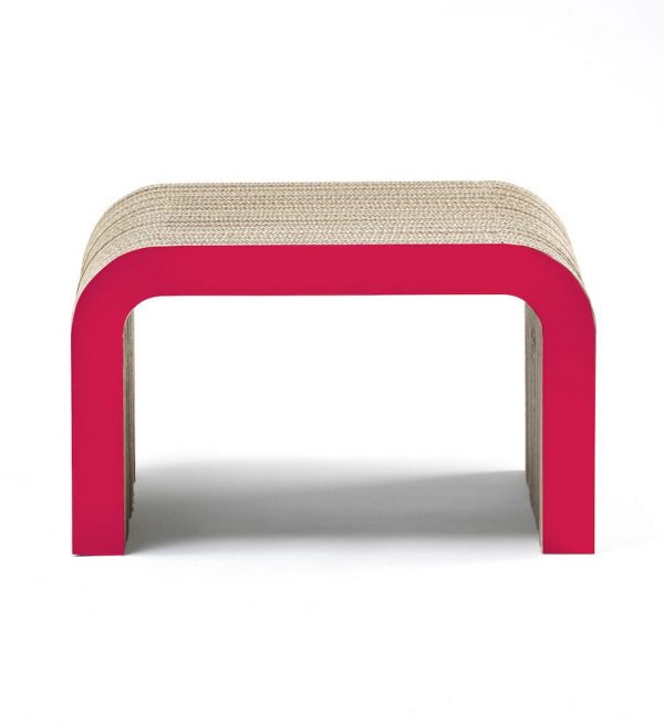 Cardboard Bench Red Small Line
