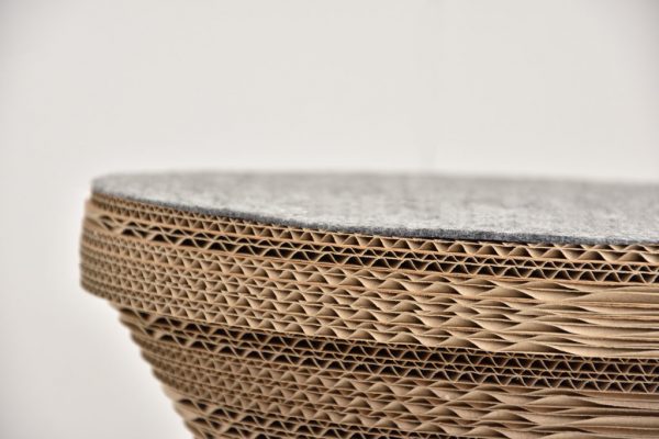 Pouf Cone Middle Gray Stool - Image 4