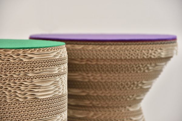 Pouf Cone Middle Violet Stool - Image 4