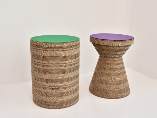 Pouf Cone Middle Violet Stool - Image 3