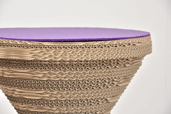 Pouf Cone Middle Violet Stool - Image 2