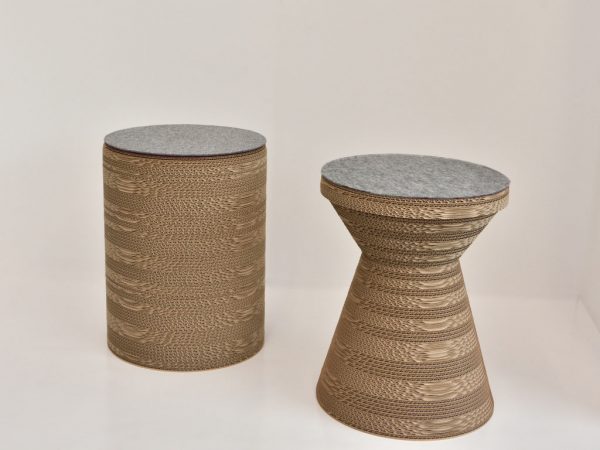 Pouf Cone Middle Gray Stool - Image 3