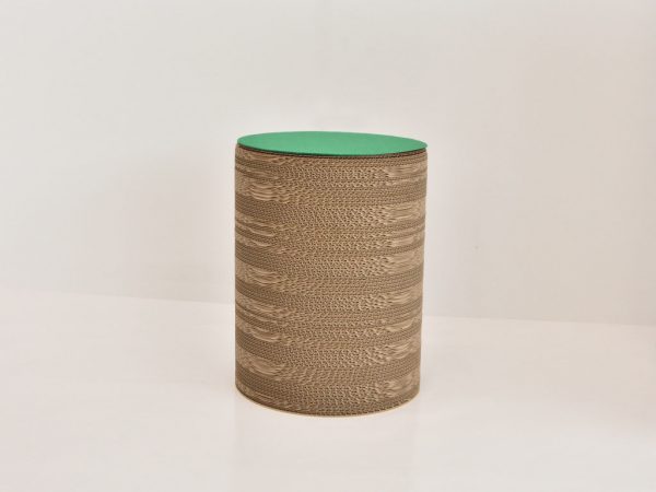 Pouf Round Middle Green Stool