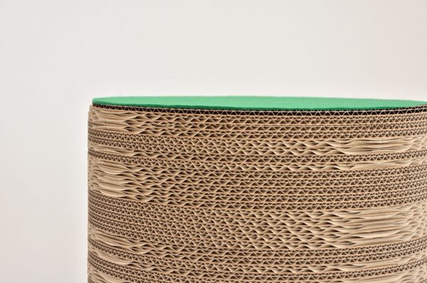 Pouf Round Middle Green Stool - Image 2