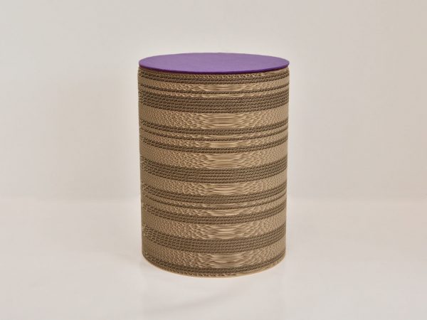 violet_cardboard_stool