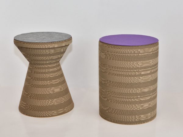 Pouf Cone Middle Gray Stool - Image 5