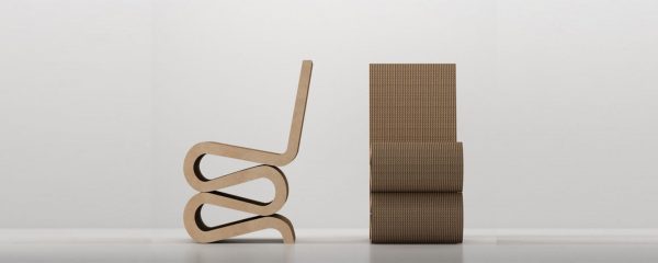 Wiggle Side Chair, Corrugated Cardboard Chair