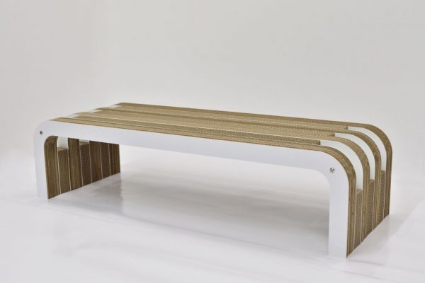 Cardboard Bench White Light Line - Image 4