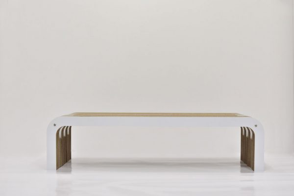 Cardboard Bench White Light Line - Image 2