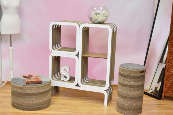 Cardboard Bench White Light Line - Image 9
