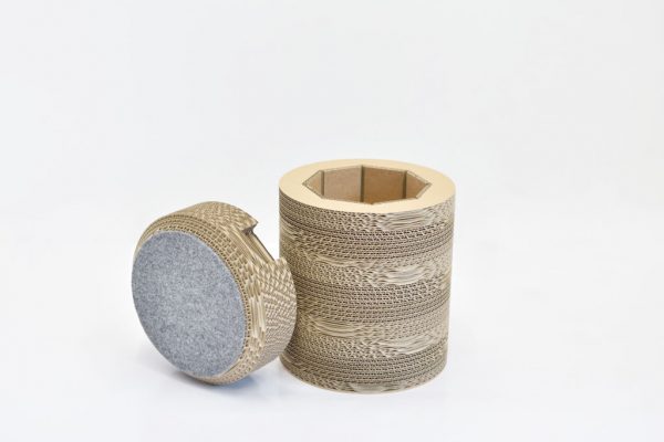 Pouf Round Box Small Grey - Image 3