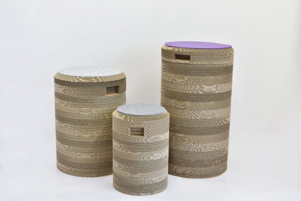 Pouf Round Box Small Grey - Image 4
