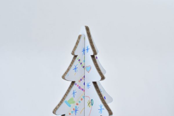 Cardboard Christmas Tree H45 Painted - Image 5