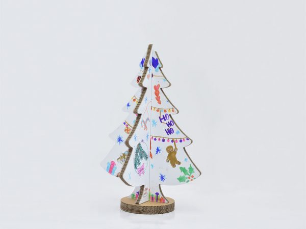 Cardboard Christmas Tree H45 Painted - Image 6