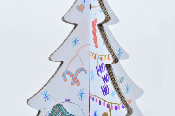 Cardboard Christmas Tree H45 Painted - Image 7
