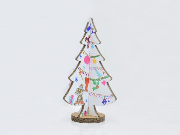 Cardboard Christmas Tree H45 Painted - Image 4